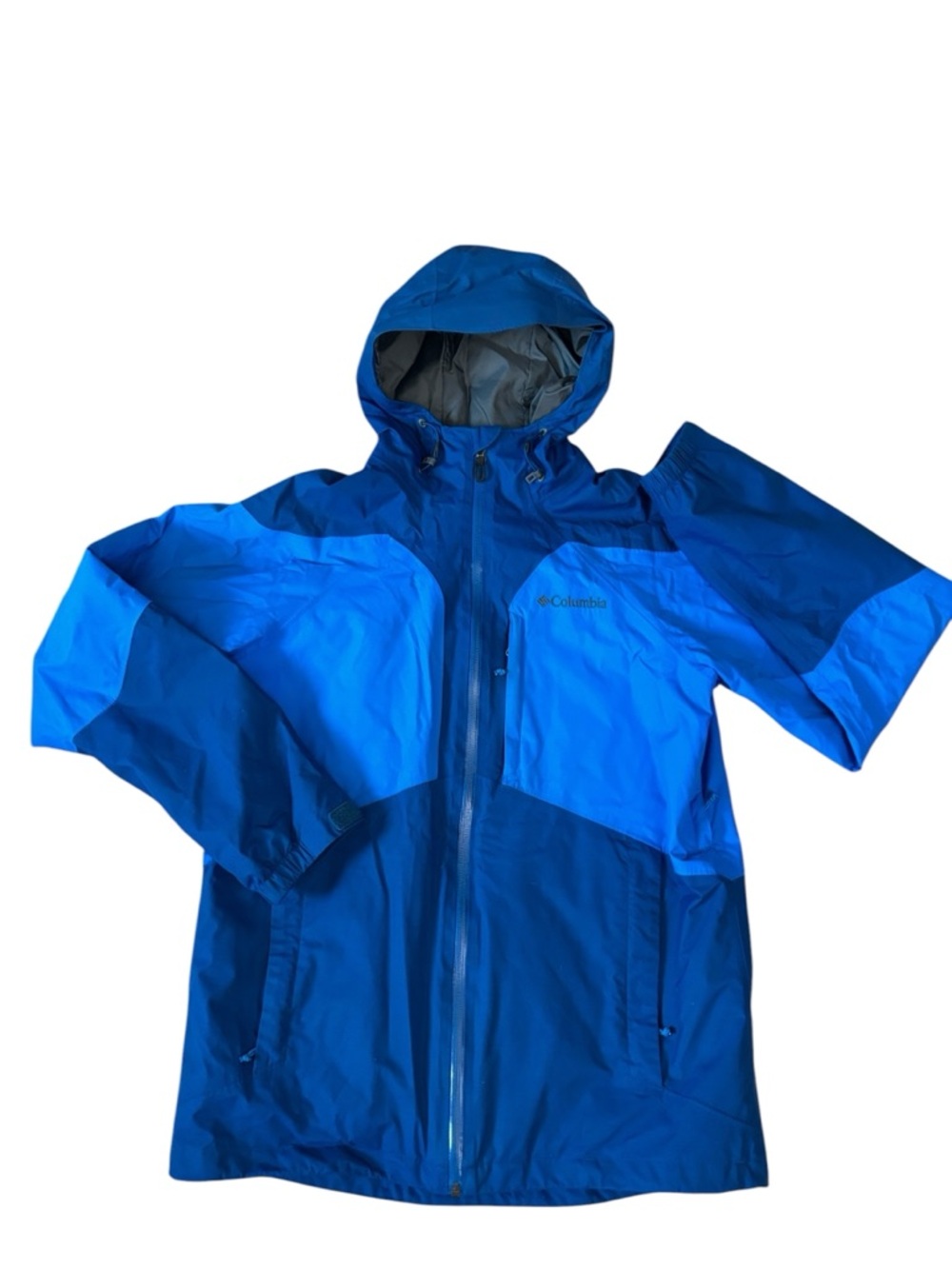 Columbia Omni-Heat Blue Full Zip Hooded Mid Weight ‎ Jacket Size M